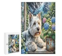 Terrier écossais Puzzles 1000 Pièces Vision 3D Moderne Pet Mignon Animals Divertissement Créatif pour Famille Jeu Éducatif Décoration Intérieure Assemblage Amusant 1000 PCS