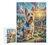 Terrier écossais Puzzles 500 Pièces Challenge Artistique Pet Mignon Animals Relaxation pour Famille Jeu Éducatif 3D Qualité Supérieure Décoration Moderne 500 PCS