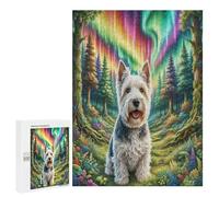 Terrier écossais Puzzles 500 Pièces Vision 3D Pet Mignon Animals Challenge Divertissant Créatif pour Famille Relaxation & Art Décoration Moderne 500 PCS