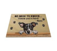 Terrier Pas Besoin De Frapper, Nous Savons Que Vous Êtes Là Tapis De Douche Doux Paillasson D'Entree Lavable en Machine Tapis De Bain pour Chambre Cuisine Porte 40X60 Cm