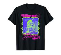 Terrifier 2 Neon Who's Laughing Art The Clown Horror Movie T-Shirt