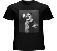 Terrifier Art The Clown Mens T Shirt Printed Graphic Top Unisex Tee Black L