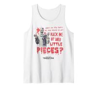 Terrifier Hack Me Into Little Pieces Bloody Text Art Horror Débardeur