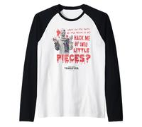 Terrifier Hack Me Into Little Pieces Bloody Text Art Horror Manche Raglan