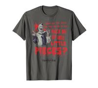 Terrifier Hack Me Into Little Pieces Bloody Text Art Horror T-Shirt