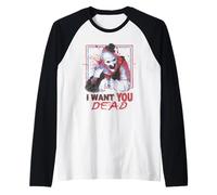 Terrifier I Want You Dead Red, White, and Blue Horror Movie Manche Raglan