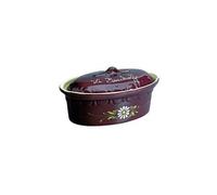 Siegfried Terrine Baeckeoffe N°6 37,5 cm capacité 4 L Aubergine/Fleurs blanches