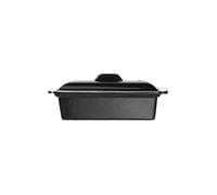 Vogue Moule à Terrine en Fonte Émaillée 1,3 Litre, Noir, Dimensions : 90(H) x 310(L) x 100(P)mm, Compatible Induction, Adapté à Tous Types de Fours et Plaques, U559