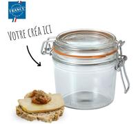 Terrine avec couvercle 350ml personnalisée - Bocal verre LE PARFAIT avec gravure laser [ Petits pots en verre avec couvercle ]