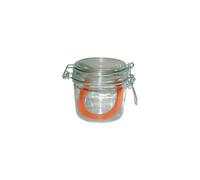 TERRINE Bocal en verre avec couvercle et caoutchouc 125gr
