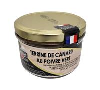 Terrine de Canard au poivre vert - Conserve de 180 g sans colorant ni conservateur - Oberti et Fils