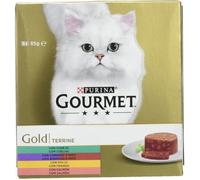 Terrine pour chat - GOURMET - Gourmet Purina Gold - Lot de 12 x 85 g - Saveurs variées - Texture tendre