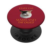 Territoire du Maryland Cat The Calico PopSockets PopGrip Adhésif
