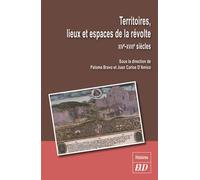 Territoires, lieux et espace de la révolte XIV XVII Siècles - Juan Carlos d' Amico - Presses Universitaires De Dijon - broché - Essai