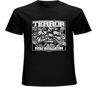 Terror American Beatdown Hardcore Band Total Retaliation Mens T-Shirt Printed Graphic Top Unisex Tee Black XL