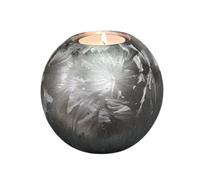 Terroso Mini urne avec bougeoir | Urne élégante en verre pour les êtres chers Urne Chien et Chat | 200ml Souvenir - Argent Givré