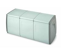 Coffre de rangement en résine 140 x 54 x h57 cm gris mobilier de jardin Gris