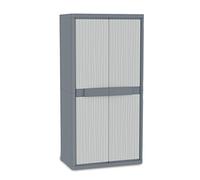 Terry - Jumbo 3900 UW, Armoire à 2 portes Multifonction, Armoire à Balais, 4 Étagères Internes, pour Intérieur et Extérieur Couvert, 89,7x53,7x180 cm