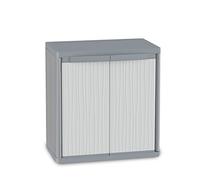 Terry - Jumbo 900 Wave, Armoire Basse d'Intérieur et d'Extérieur à 2 Portes, 3 Étagères Intérieures Réglables