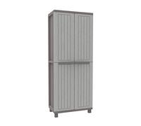 Terry - Jwood 268, Armoire à 2 portes, 3 Étagères Intérieures Réglables, Effet Bois, pour Intérieur et Extérieur Couvert, 68x37,5x170 cm