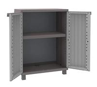 Terry - Jwood 68, Armoire d'Intérieur et d'Extérieur, 2 Portes à Effet Bois, 1 Étagère Réglable