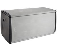 Coffre malle boîte de rangement en résine 120x54xh57cm gris extérieur 120Qblack