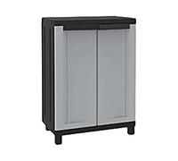 Armoire 2 portes EDM TWISTBLACK 680 - étagère ajustable - 68x39x91,5cm - 75028