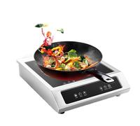 Terte de Cuisson À Induction Commerciale, Plaque de Cuisson À Induction de 3500W avec Contrôle Tactile Et Minuterie, Affichage Led, Verrouillage de Sécurité, Capacité de Charge de 110 Lb