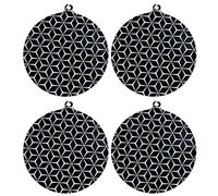 Terte De Cuisson Protecteur 22cm D'Induction Ronde HOB Protector Protector Mat RéSistant à La Chaleur Induction HOB Cover Mat BPA Silicone PoêLe SupéRieur Protecteur 4PCS pour Les CuisinièRes à Gaz