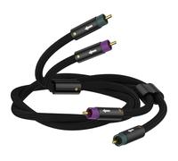 Tertullus Câble audio RCA haut de gamme pour platines disques, home cinéma et chaîne HiFi, plaqué argent OFC 24 carats, 1,5 m