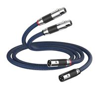 Tertullus Câble Audio XLR Haut de Gamme de 1 M, de XLR vers Prise Plaqué Argent, OFC Stéréo pour CD, Amplificateur de Puissance, Haut-parleur Moniteur, Amplificateur pour Casque