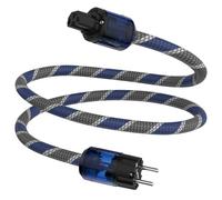 Tertullus Câble d'alimentation HiFi High End 2 m OFC plaqué argent avec prise Schuko et connecteur de dispositif froid pour amplificateur, lecteur DVD, récepteur AV, précurseur, home cinéma