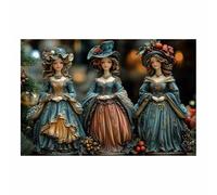 TERUEA Art mural moderne vintage abstrait féminin Trois Femmes Style Rétro Toile affiche imprimée, art mural, décoration murale,(Bleu)-60x90cm1 Sans cadre