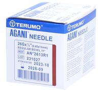 Terumo Agani™ Aiguilles 26G x 1/2 (0,45 13 mm) Marron Canule 100 pc(s)