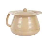 Teruyol Chamber Pot Pot de Chambre Urinal de Nuit Portable Seau avec Couvercle Poignée Solide PP Léger Facile à Transporter Convient pour Enfants Adultes, Abricot Jaune