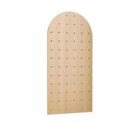 Teruyol Étagère Murale Organisateur Panneau Perforé Rangement Décor Support Panneau en Bois Écologique à Disposition Libre avec Chevilles et Étagères Style, Bois Naturel A