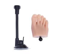 Teruyol Pied d'Entraînement Ongles Manucure Pédicure Modèle Pied Mannequin Support Réglable Silicone Réutilisable Formation École Salon Cours Démonstration à Domicile, 1 Pied Droit