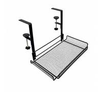 Teruyol Rack Rangement Bureau En Acier Carbone Réglable Organiseur Bureau à un Niveau Anti- Support Rangement Fixation, Noir