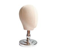 Teruyol Tête de Mannequin pour La Fabrication de Perruques, Support de Présentation pour Chapeaux et Perruques, Modèle de Tête de Mannequin pour Le Coiffage E, Argent