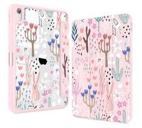 Teryeefi Étui pour iPad A16 2025 11e génération/iPad 10e génération 2022, porte-crayon intégré avec coque arrière transparente comme du cristal, coque rigide avec fonction veille/réveil automatique et