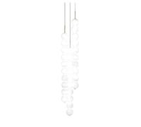 Terzani Abacus 3 Medium Round Pendant Pendelleuchte, 3 x 10 boules, rosette laiton satiné