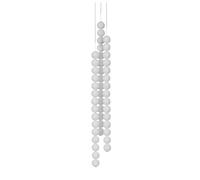 Terzani Abacus 3 Medium Round Pendant Pendelleuchte, 3 x 15 boules, rosette blanche