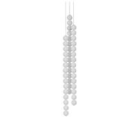 Terzani Abacus 3 Medium Round Pendant Pendelleuchte, 3 x 15 boules, rosette laiton satiné