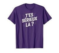 T'es sérieux là ? T-Shirt, Homme, Violet, M