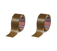 Tesa 04120 00041 00 Rouleaux de ruban adhésif d'emballage en vinyle Marron/chamois 66 m x 38 mm (Lot de 2)