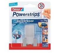 Tesa 1 crochet métal spécial rasoir + 2 powerstrips - waterproof G