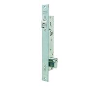 TESA 2210 Serrure à encastrer pour profilés métalliques, axe 20 mm, finition gris inox, pêne réversible