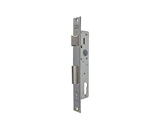 Tesa 2210 Serrure à Encastrer pour Profilés Métalliques, Axe 20 mm, Finition Noir nickelé Mat, pour Profilés Aluminium et Acier, Pêne Réversible et Pose Facile