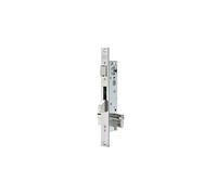 TESA 2210BE Serrure à encastrer pour profilés métalliques, axe 25 mm, finition gris inox, pêne réversible