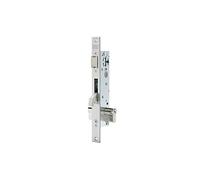 TESA 2240BE Serrure à encastrer pour profilés métalliques, axe 25 mm, finition inox, pêne réversible